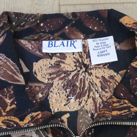 Blair Vintage Flowers Black Women’s Medium Jacket - Picture 2 of 5
